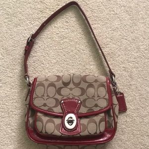 Coach Purse Red & Tan